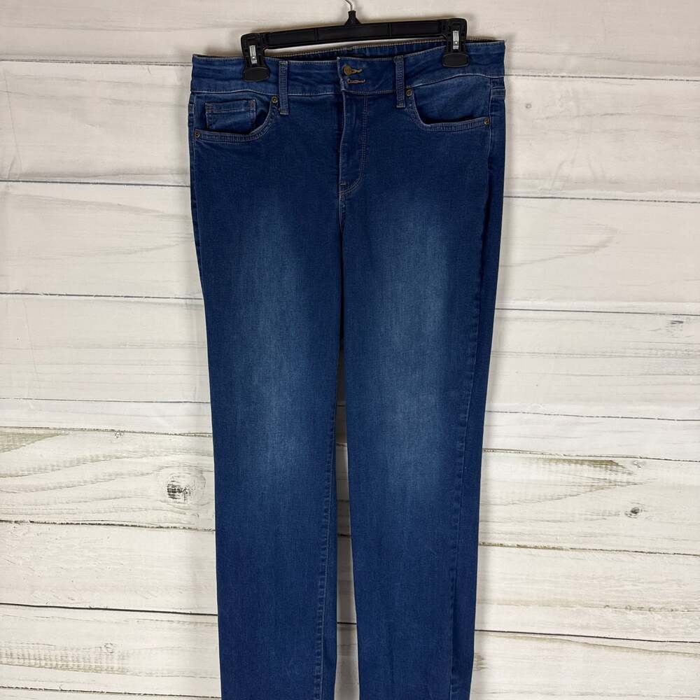 NYDJ Marilyn Straight Leg Jeans Women's Size 8 Lift Tuck Technology Dark Wash